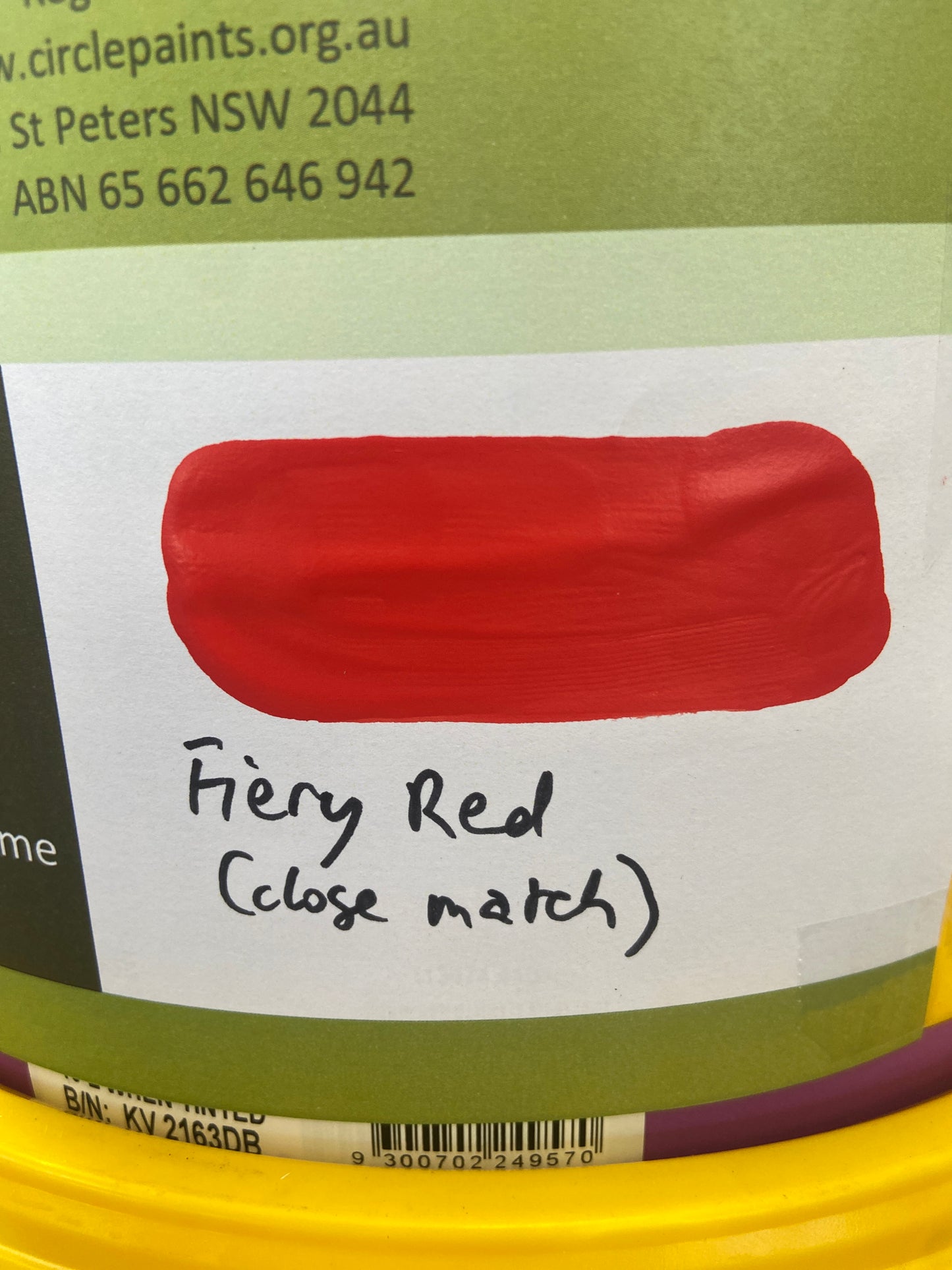 Exterior Low Sheen REDS 3.8L - Dulux colour: Fiery Red (close match - shade is an untinted Red base)