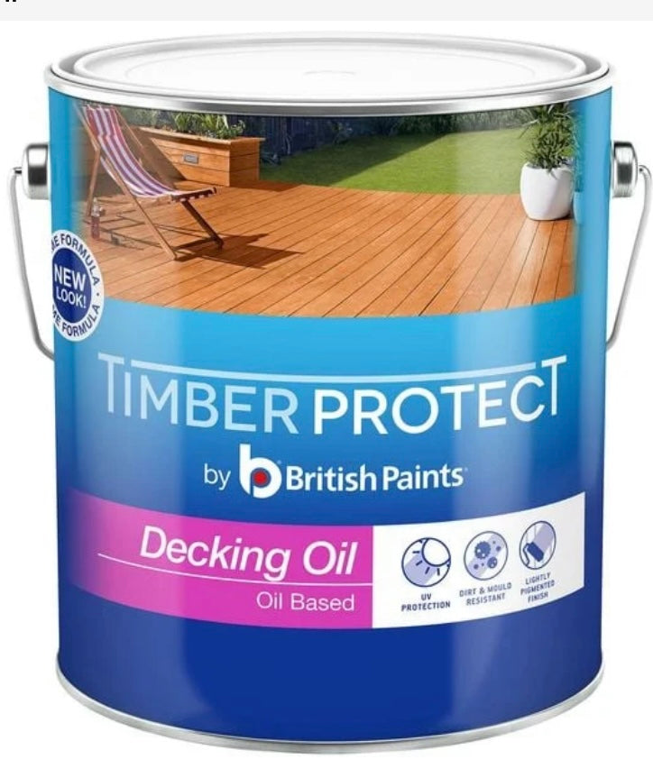 Exterior Wood Care British Paints Oil-Based Decking Oil 3.7L - Colour: Cedar