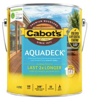 Wood Care Aquadeck Water-Based Decking Oil and Stain 4L - Colour: Natural