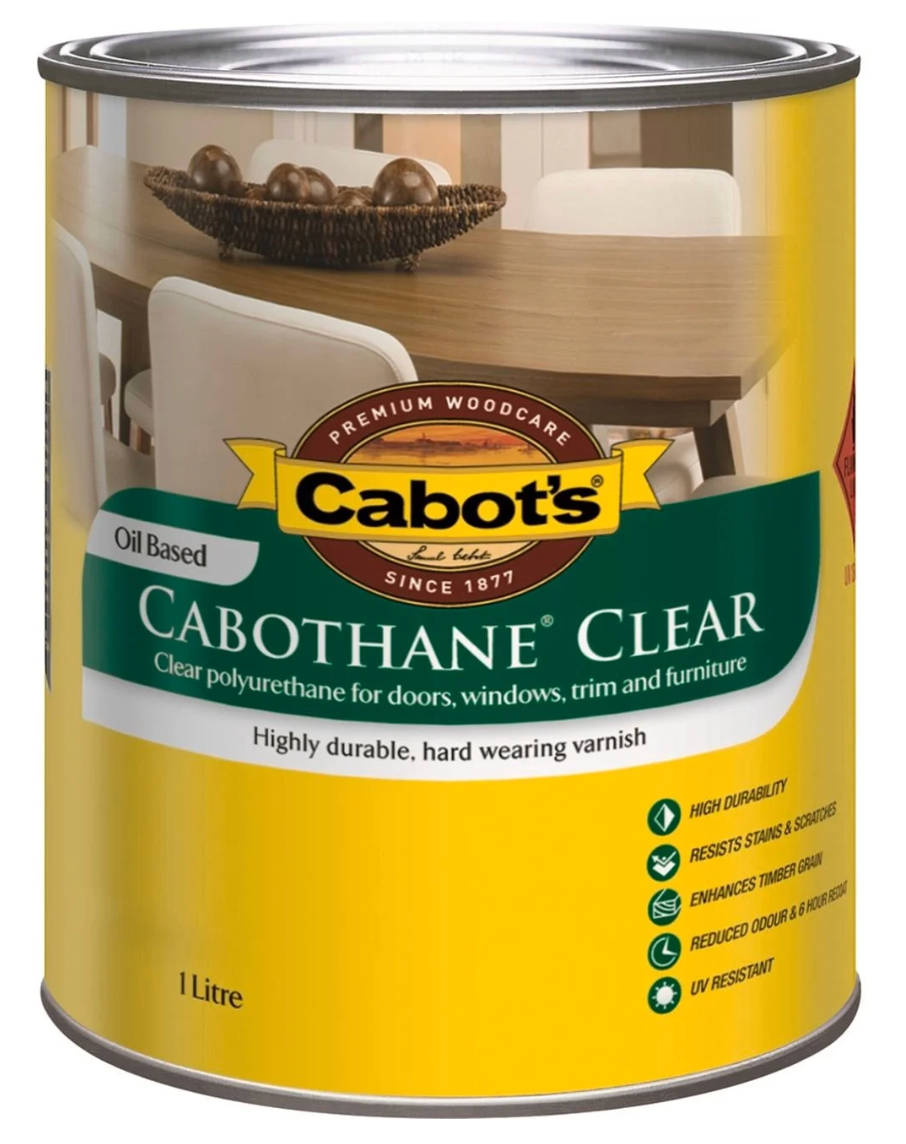 Interior Wood Care Oil-Based Satin Cabot's Cabothane Clear Polyurethane 1L - Colour: Clear Colourless