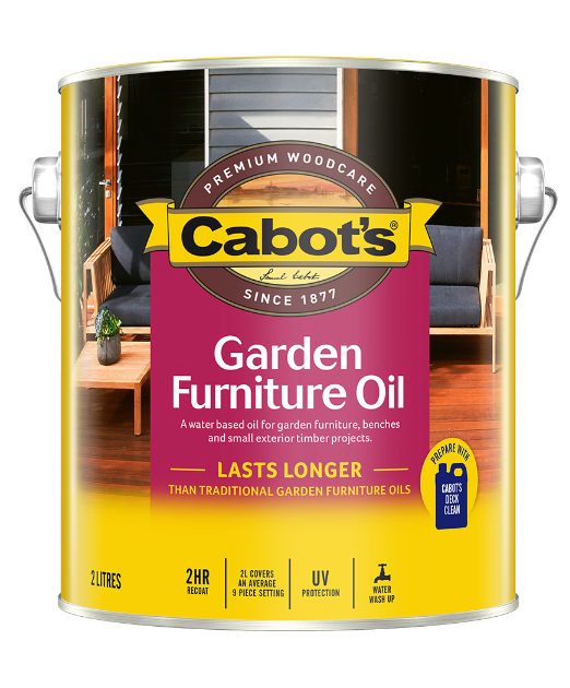 Exterior Wood Care Cabot's Garden Furniture Oil 720mL - Colour: New Natural