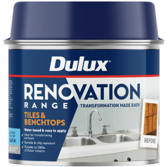 Specialty Paint Interior Tile & Benchtop SATIN (Semi-Gloss) 900mL - Dulux colour: White (untinted)