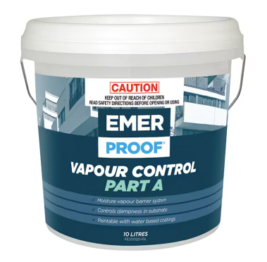 Interior Specialty Water-Based Waterproofing Emer Proof Vapour Control Part A 10L - Colour: Grey