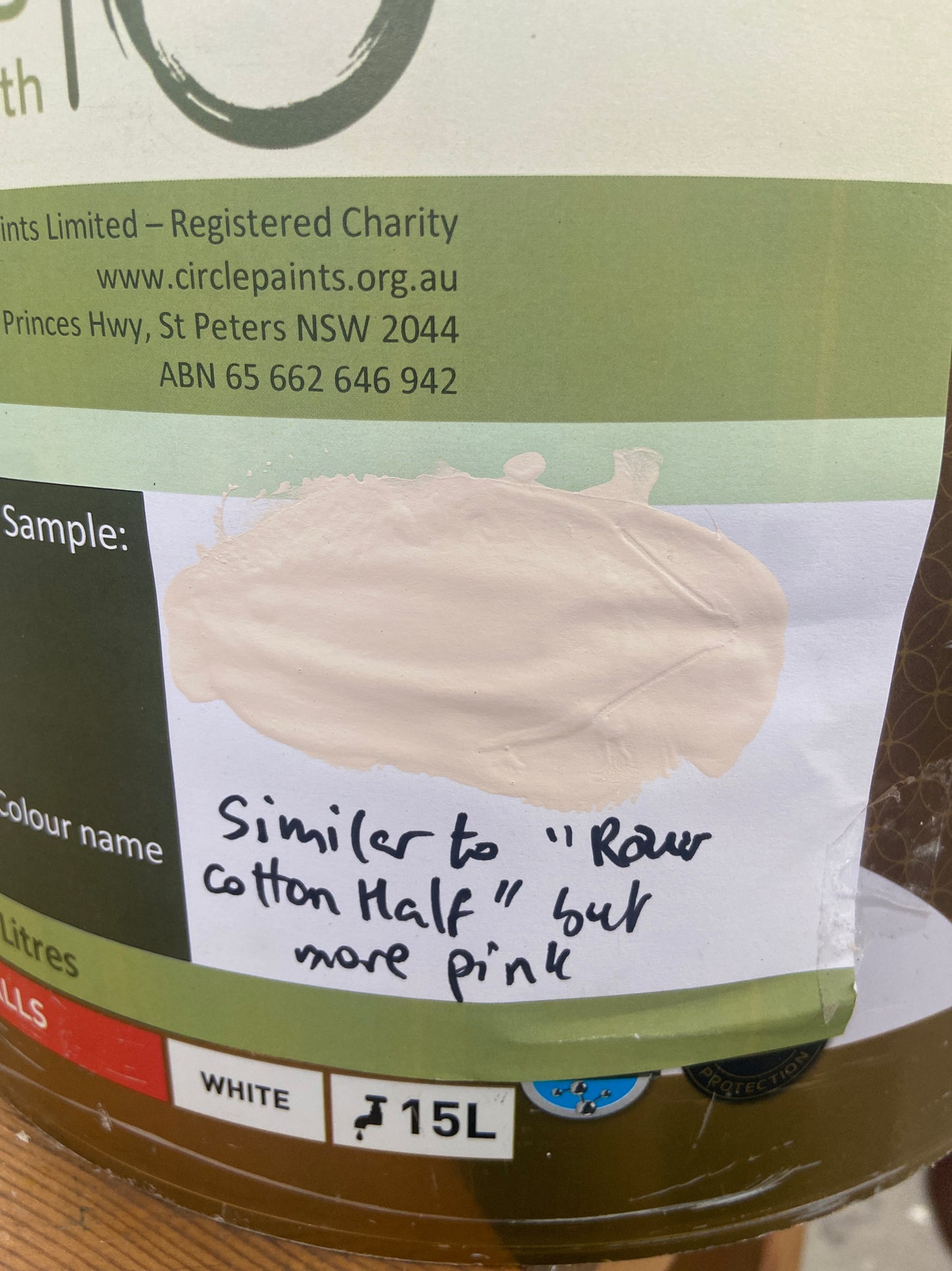 Interior Low Sheen NEUTRALS 13.5L - Dulux colour: similar to "Raw Cotton Half" but more pink