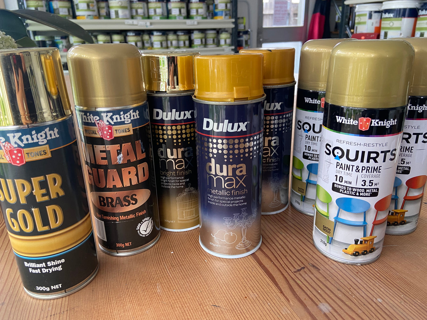 Topcoat Enamel METALLICS 350g spray can - Colour: Gold
