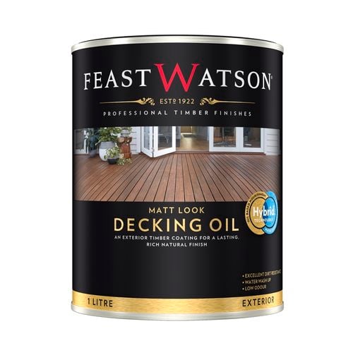 Exterior Wood Care Feast Watson Matt Look Decking Oil 4L - Colour: Natural