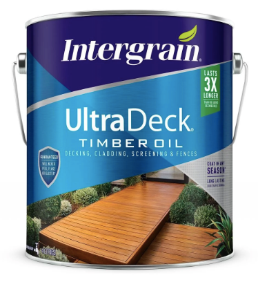Wood Care Intergrain Ultradeck Timber Oil 3.8L - Colour: Merbau