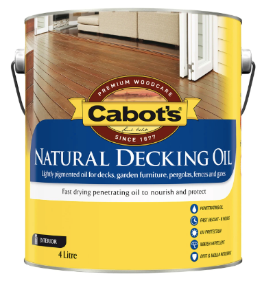 Oil-based Wood Care Cabot's Natural Decking Oil 900mL - Colour: Natural
