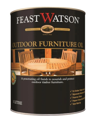Oil-Based Wood Care Feast Watson Outdoor Furniture Oil 1L - Colour: Clear