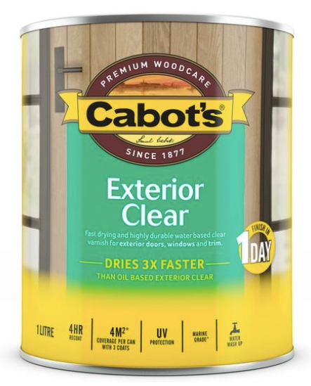 Exterior Wood Care Water-based Satin finish Cabot's Premimum coating 1L - Exterior Clear