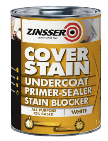 Interior/Exterior Oil-Based Primer Undercoat Zinsser Cover Stain Prep Coat WHITES 900mL - Shell White (good match)