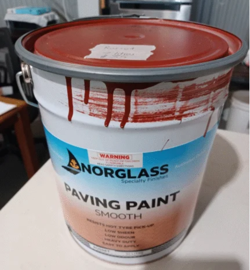 Interior/Exterior Specialty Paint Oil-Based Smooth Finish Paving Concrete Paint REDS 2.7L - Colour: Russet