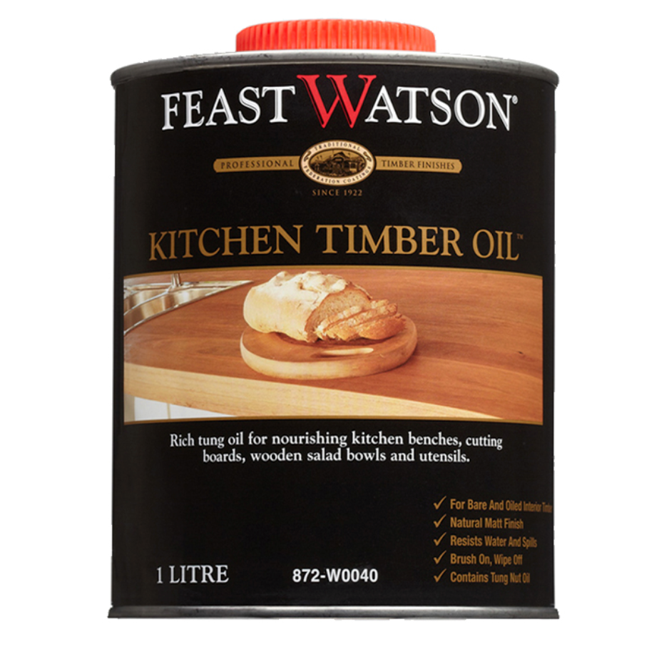 Feast Watson Interior Wood Care Kitchen Timber Oil 1L - Natural Matt Finish