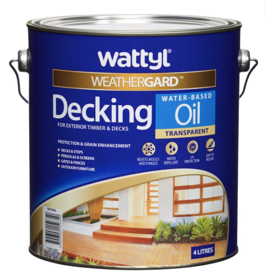 Wood Care Wattyl Weathergard Water-Based Decking Oil 2.6L - Colour: Natural