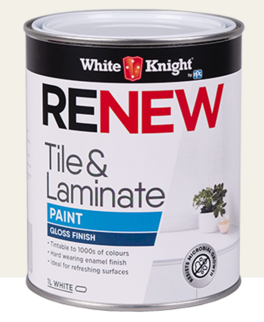 Interior Satin (Semi-Gloss) Laminate Cabinet Paint WHITES 600mL - White Knight colour: White