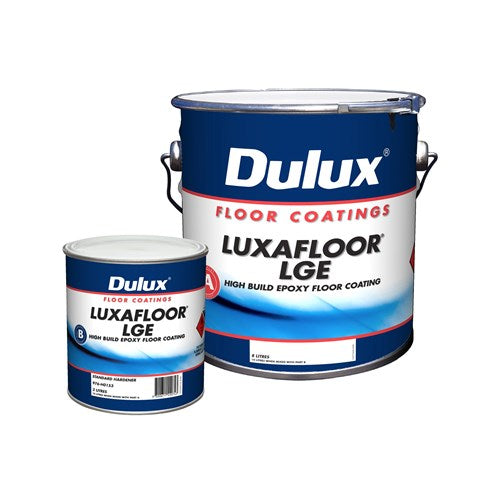Two-Pack Epoxy Floor Coating - Dulux Luxafloor LGE Part A + Part B - 10L Total Volume - Colour - Clear