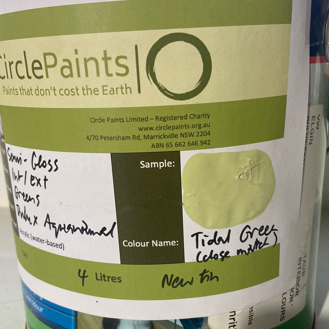 Interior/Exterior Semi-Gloss Enamel GREENS 4L - Dulux colour: Tidal Green (close match)