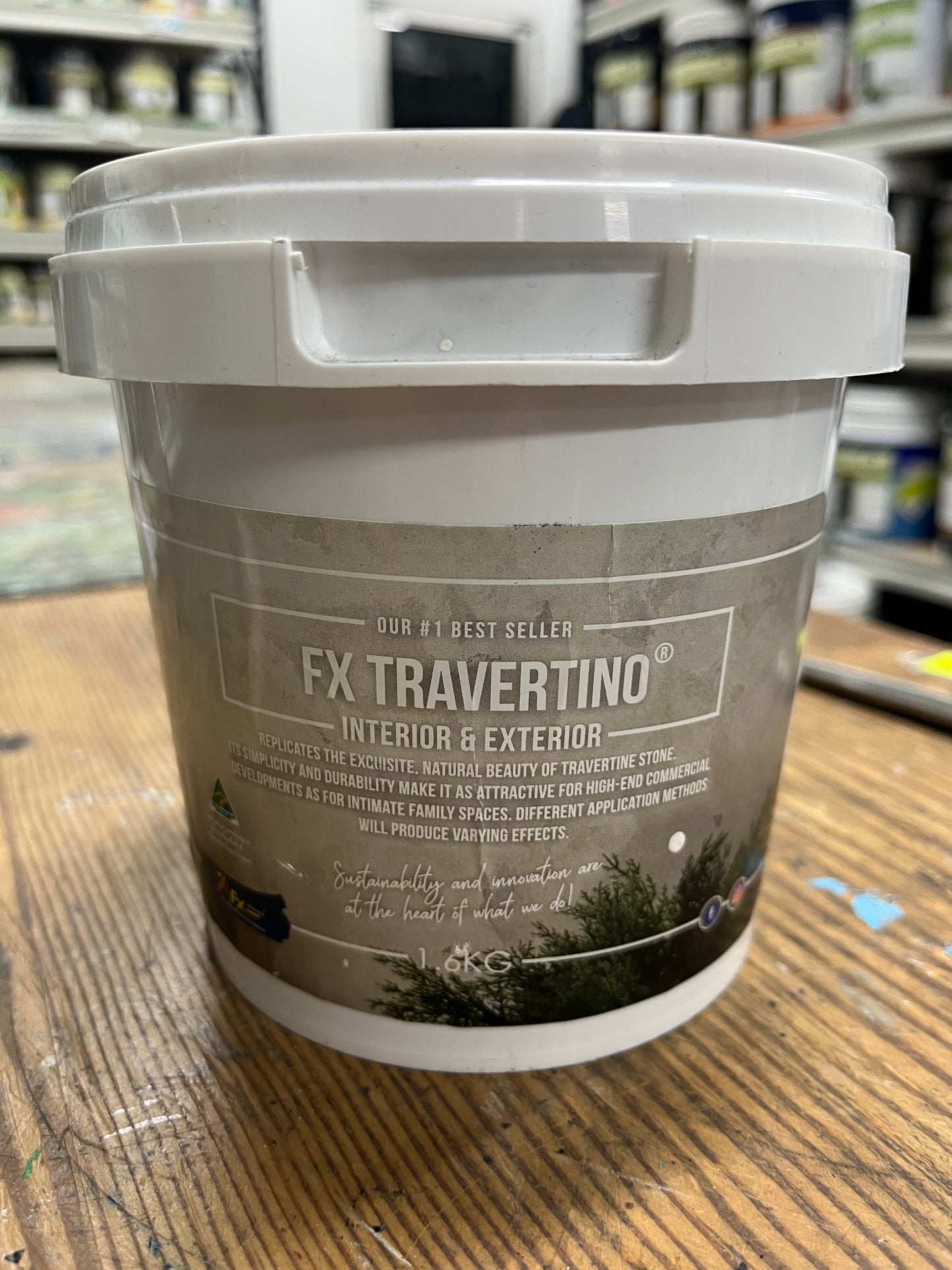 Specialty Interior/Exterior Texture FX Travertino PURPLES 1.6Kg - Colour: Gran Paradiso