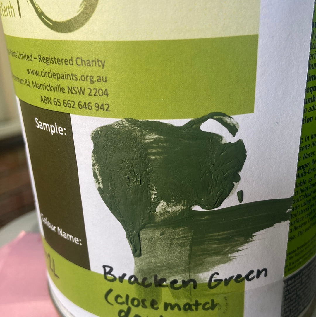 Exterior Low Sheen (Deep Base) GREENS 1L - Dulux colour: Bracken Green (close match)