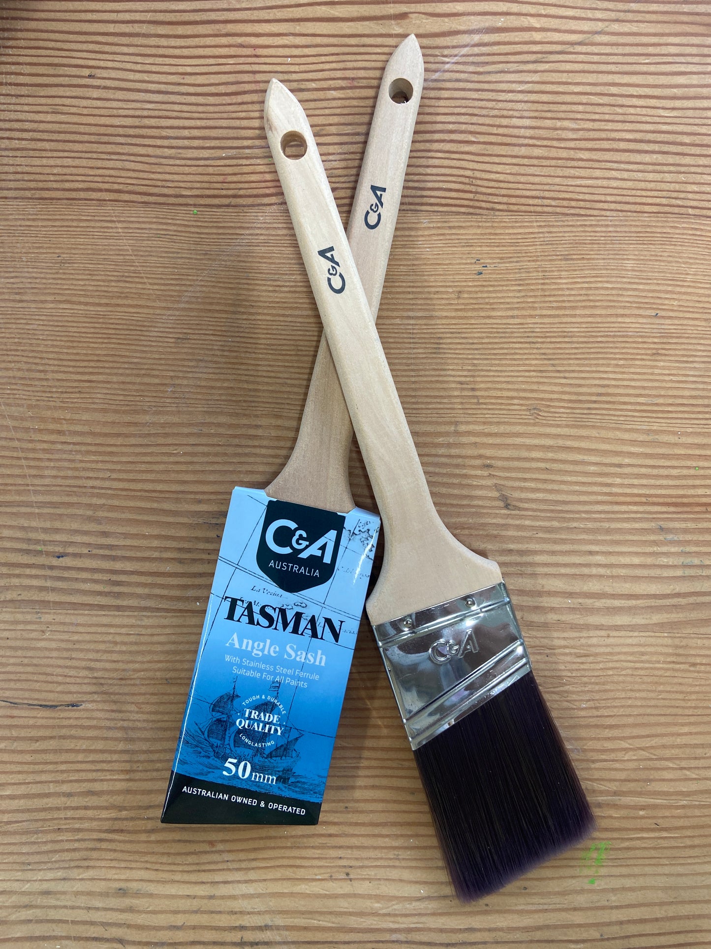 50mm Angle Sash Cutter Paint Brush - C&A Brush Tasman (premium) range - new