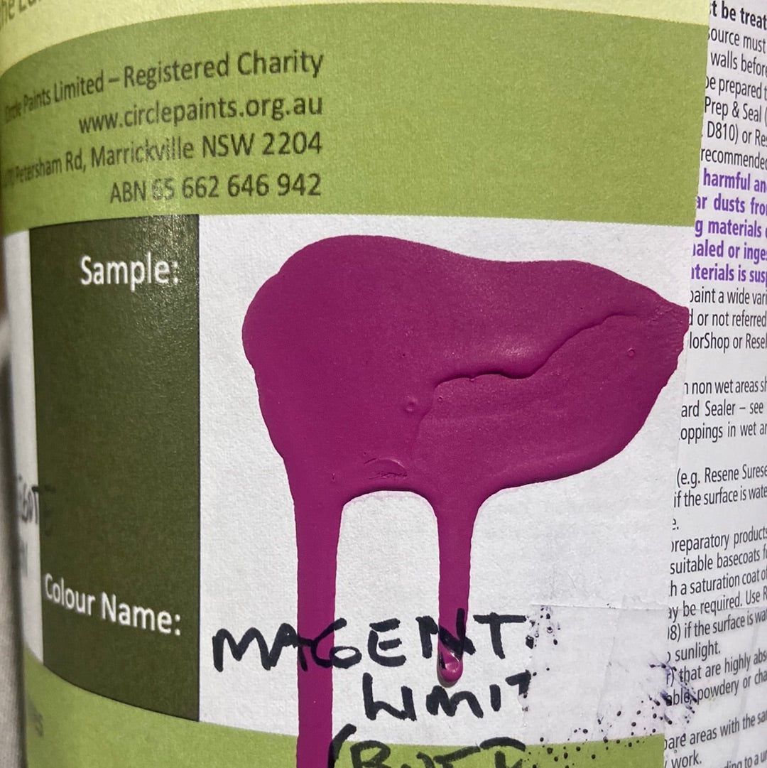 Interior Low Sheen Enamel PINKS 1L - Dulux colour: Magenta Limit (close match)
