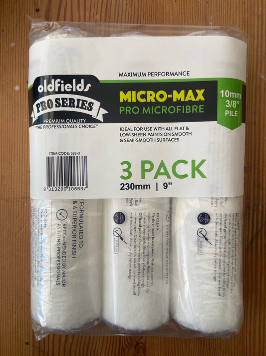 1 x 230mm Microfibre Roller Sleeve 10mm nap - Oldfields - new - SINGLE COVER ONLY