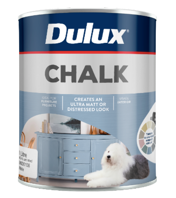Interior Matt Specialty Paint Dulux CHALK 1L - Colour: White