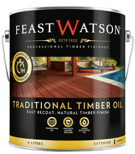 Exterior Oil-Based Wood Care Feast Watson Timber Oil 1.4L - Colour: Merbau