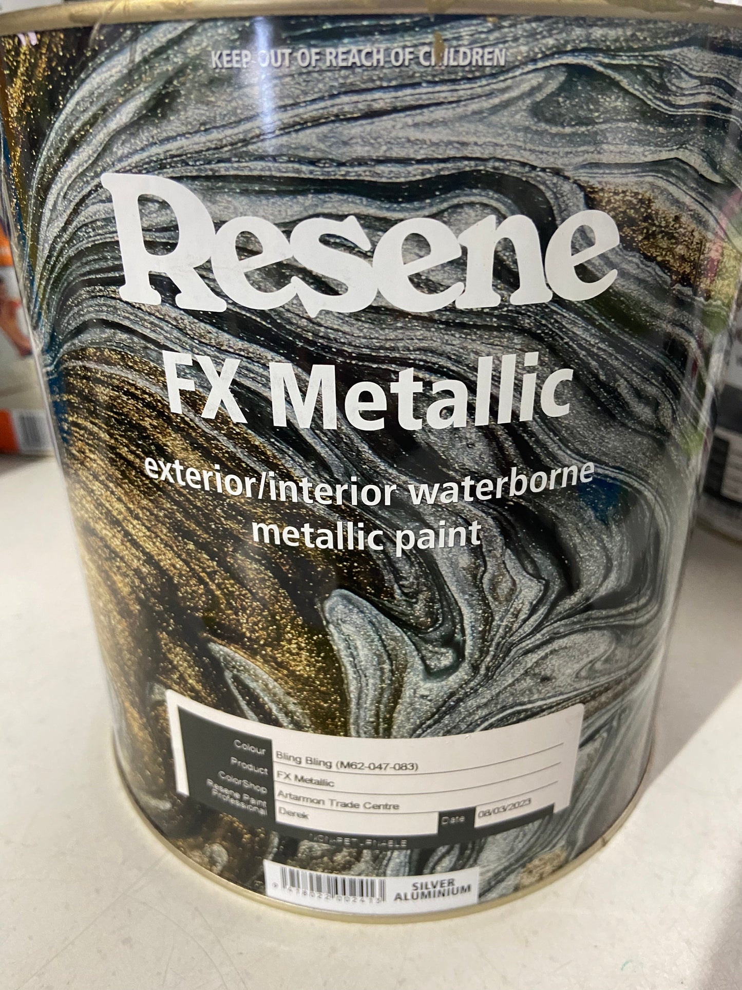 Interior/Exterior Specialty Paint METALLICS 2L - Resene colour: Bling Bling