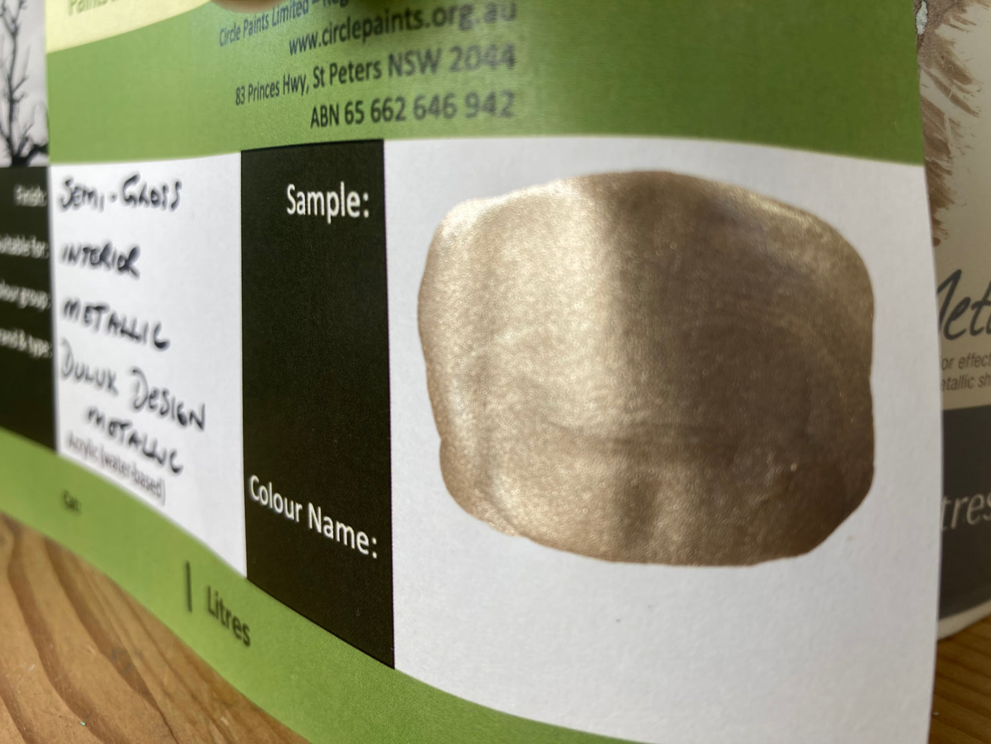 Interior Specialty Paint METALLICS 1L - Colour: Exposed Granite (looks like champagne)