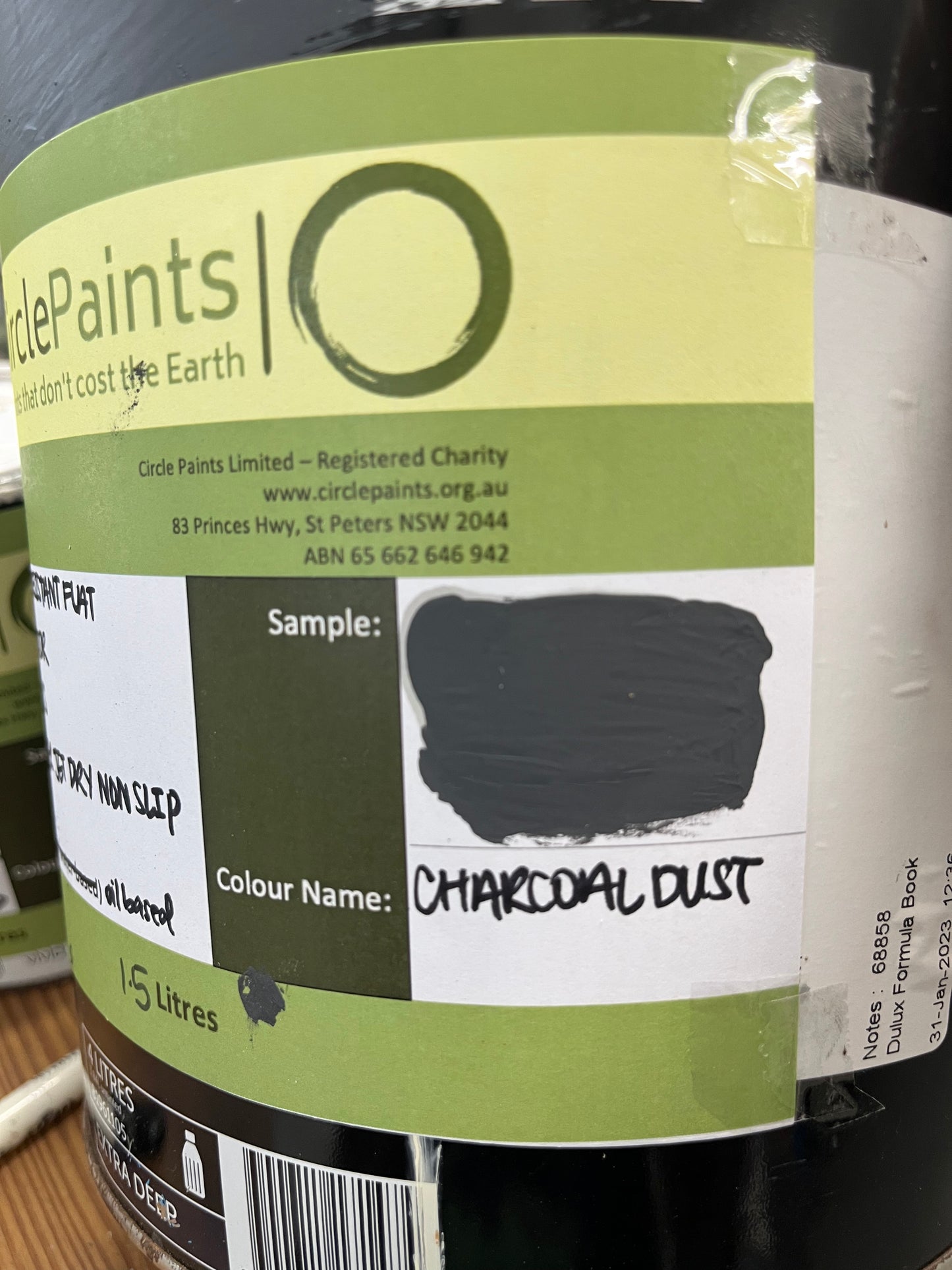 Interior/Exterior Specialty Paint Oil-Based Berger Jet Dry Non-Slip Flat Finish Paving Concrete Paint 1.5L - Berger colour: Charcoal Dust