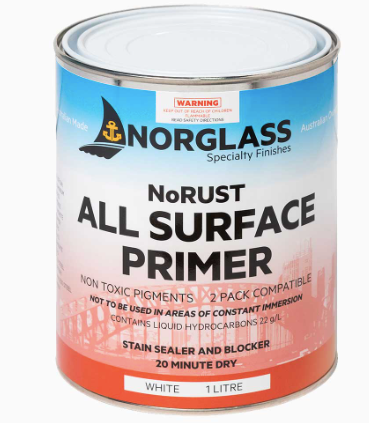 Interior/Exterior Norglass All Surface Primer for Metal or Concrete Paint Oil-Based GREYS 6.1L - Colour: Grey
