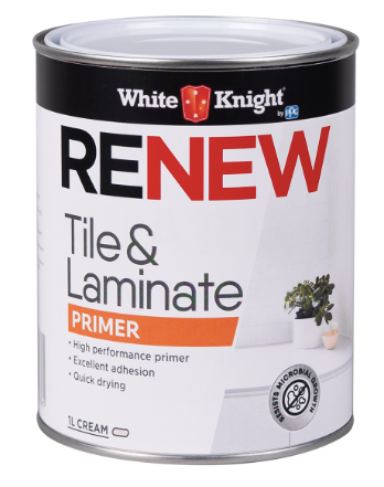 Primer Prep Coat White Knight Renew Tile & Laminate Primer Adhesion Primer WHITES 650mL - Colour: Off-White