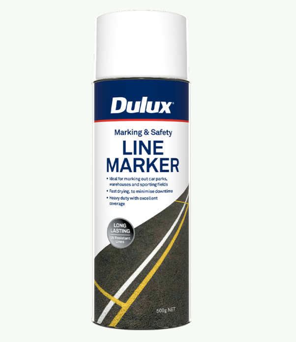 Specialty Paints - Line Marker Paint - WHITES - 500g Spray Can - Dulux colour: Vivid White