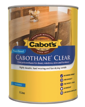 Interior/Exterior Oil-based Wood Care Gloss Cabot's Cabothane Clear Polyurethane 1L - Colour: Clear Colourless (Copy)