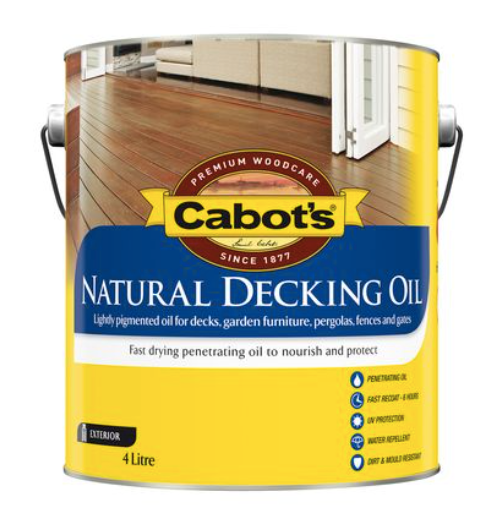 Oil-Based Wood Care Cabot's Natural Decking Oil 4.6L - Colour: Merbau