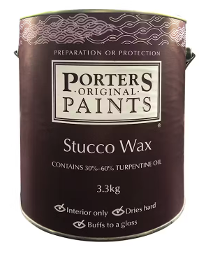 Porters Stucco Wax - Gloss wood care or furniture polish 0.9L - Colour: Colourless (clear)