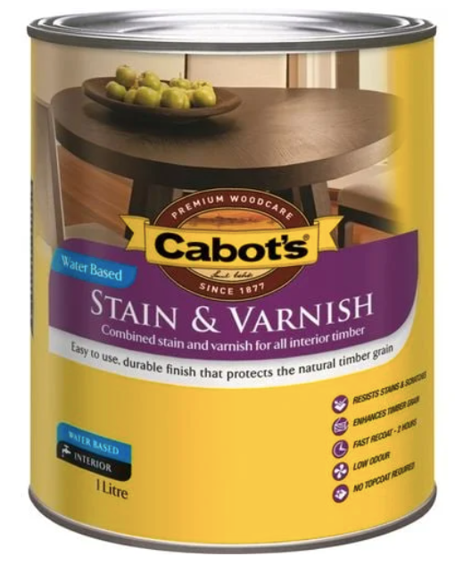 Interior Water-based Gloss Wood Care Cabot's Stain & Varnish 0.9L - Colour: Coco Black