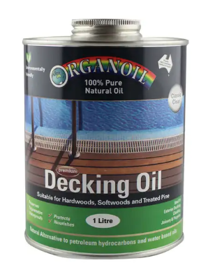 Organoil Natural Oil-based Wood Care Decking Oil 1L - Colour: Natural