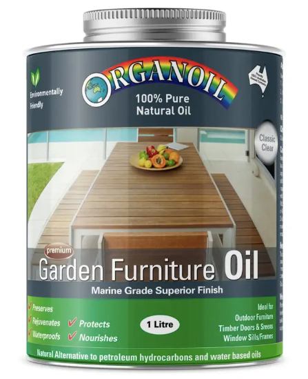 Organoil Garden Furniture Oil Oil-based Wood Care 1L - Colour: Natural