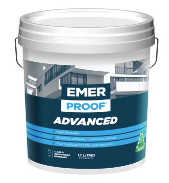 Interior/Exterior Specialty Water-Based Waterproofing Emer Proof Advanced 9.6L - Colour: Emer Clad Blue