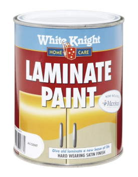 Interior Oil-based Satin (Semi-Gloss) Laminate Cabinet Paint METALLICS 800mL - White Knight colour: Silver