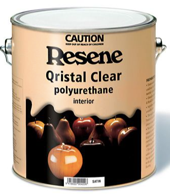 Interior Wood Care Flat (Matt) oil-based Resene Qristal Clear Polyurethane 3.6L - Colour: Clear Colourless