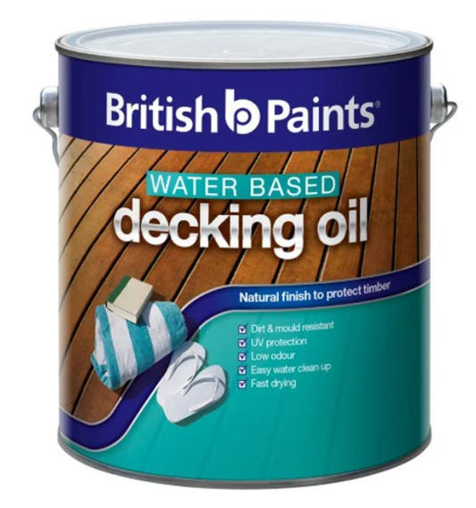 Exterior Wood Care British Paints Water Based Decking Oil 2.3L - Colour: Natural