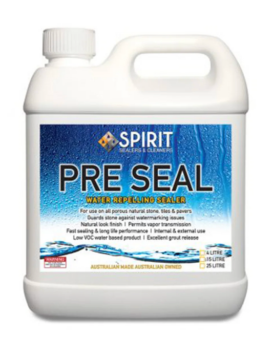 Speciality Interior/Exterior Stone Sealer Spirit Pre Seal 900mL - Colour: Clear colourless