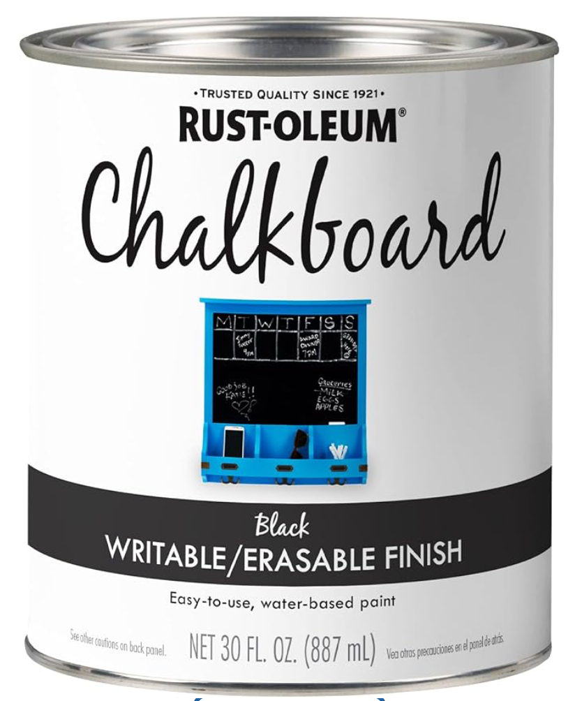 Specialty Paint Interior Matt Water Based Chalkboard Blackboard Paint DARKS 887mL - Colour: Black