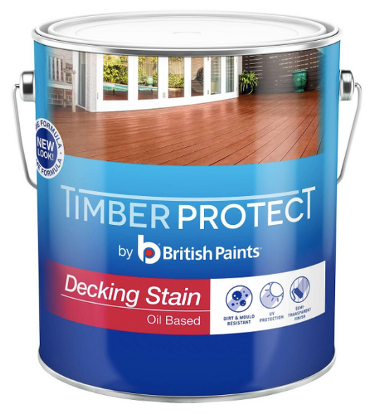 Oil-based Wood Care British Paints Timber Protect Decking Stain 3.5L - Colour: Jarrah