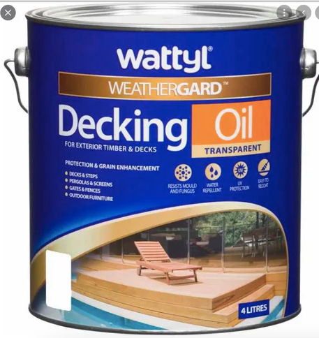 Wood Care Wattyl Weathergard Oil-Based Decking Oil 3.6L - Colour: Natural