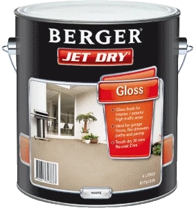 Oil-based Interior/Exterior Gloss Specialty Paint Driveway Concrete Paint 4L - Berger colour: Ferric Red