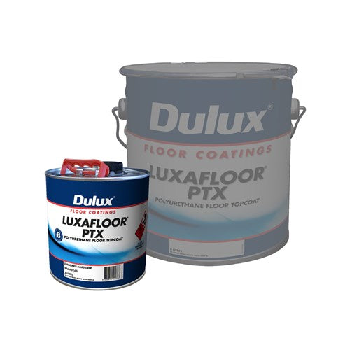 Two-Pack Epoxy Floor Coating - Dulux Luxafloor PTX Part A + Part B - 10L Total Volume - Colour - Clear